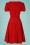 Collectif Clothing 27421 Paisley Plain Swing Dress in Red 20180814 005W