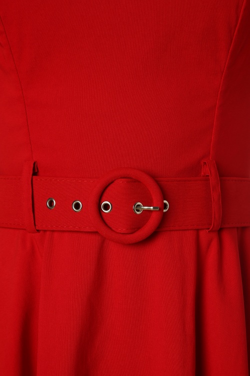 50s Paisley Swing Dress Dress in Red