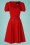 Collectif Clothing 27421 Paisley Plain Swing Dress in Red 20180814 002W
