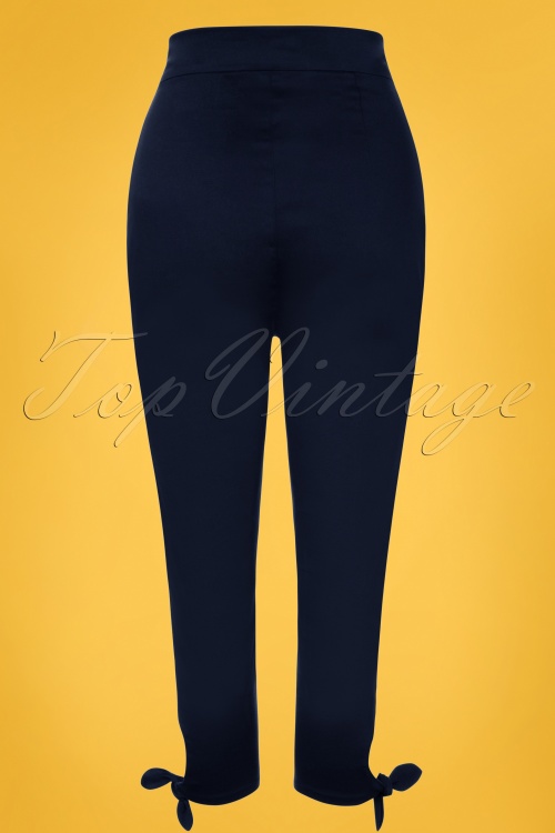Collectif Clothing - 50s Anna Capris in Navy 3