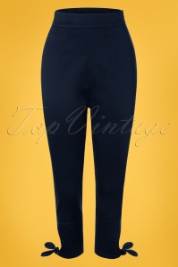 Collectif Clothing - 50s Anna Capris in Navy