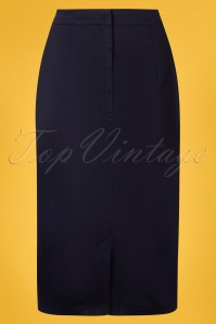 Collectif Clothing - Bettina Bleistiftrock in Navy 3