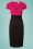 Vintage Chic for Topvintage - Kristy Pencil Dress Annees 50 en Noir et Magenta 2