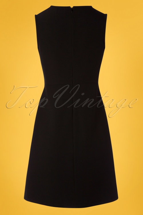 Mademoiselle YéYé - 60s Turn Up The Volume Dress in Black 5