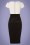 Vintage Chic for Topvintage - Kristy Pencil-jurk in zwart en crème 5