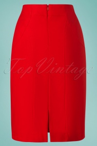 Mademoiselle YéYé - 60s Revolutionary Elegant Skirt in Red 2