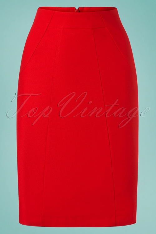 Mademoiselle YéYé - Revolutionary Elegant Skirt Années 60 en Rouge