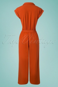 King Louie - 60s Doris Culotte Jumpsuit in Clay Red 5