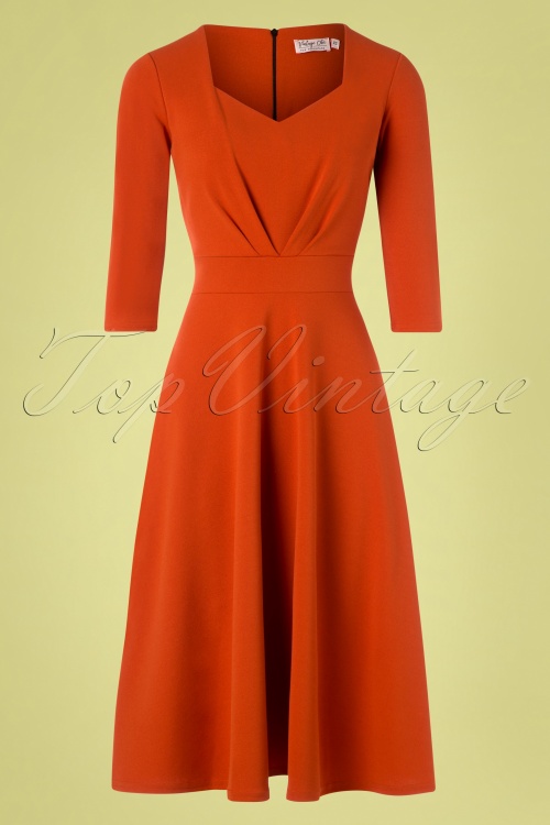 Vintage Chic for Topvintage - Ruby Swing Dress Années 50 en Cannelle 2