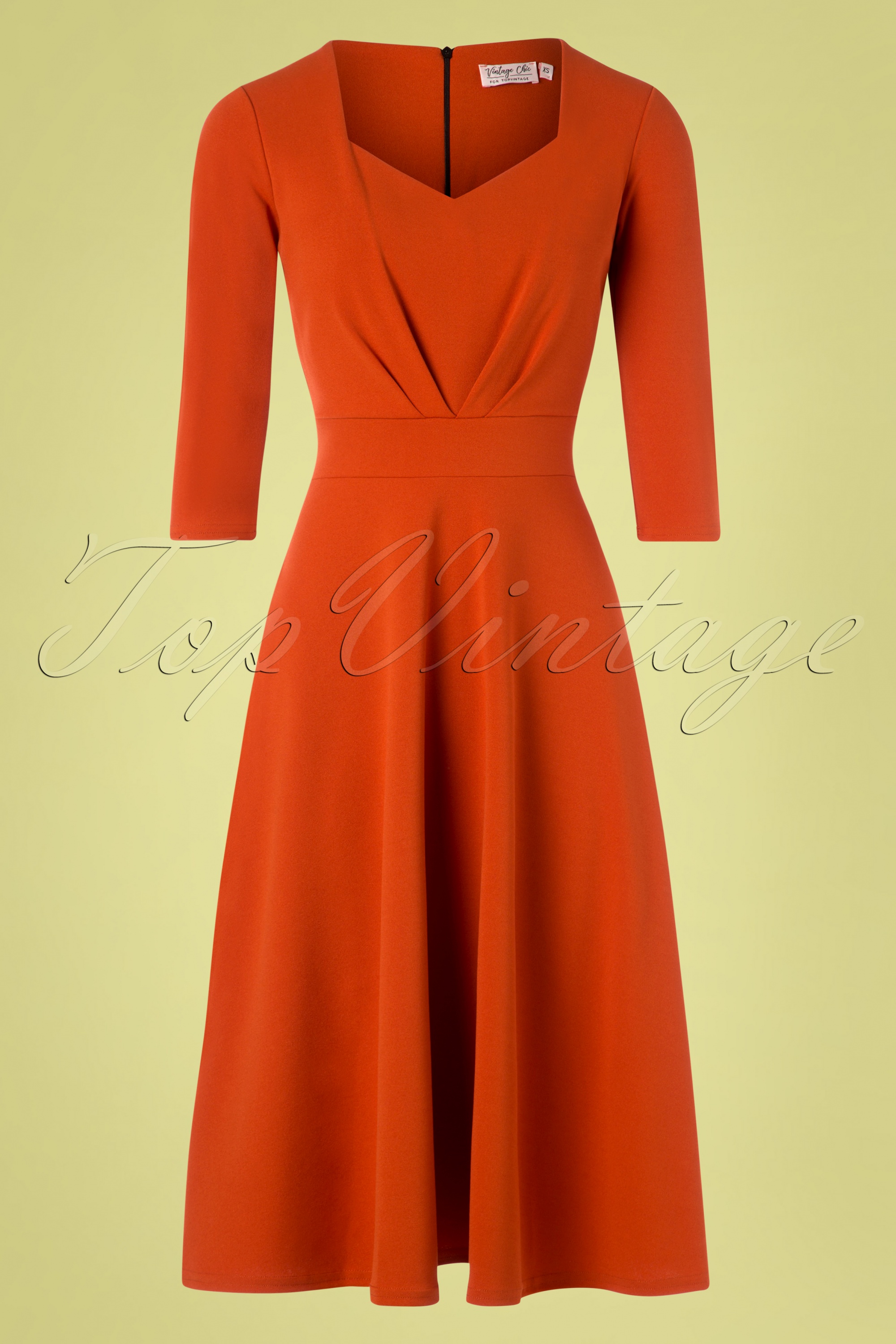 Vintage Chic for Topvintage - Ruby swingjurk in kaneel 2