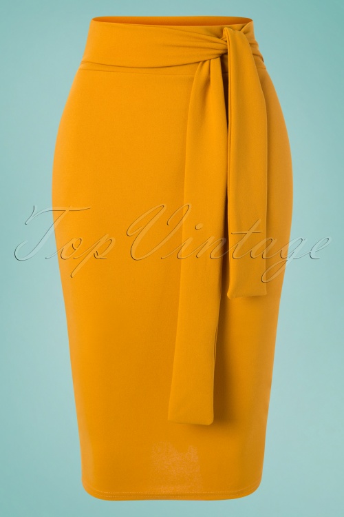 Vintage Chic for Topvintage - 50s Shana Pencil Skirt in Mustard 2