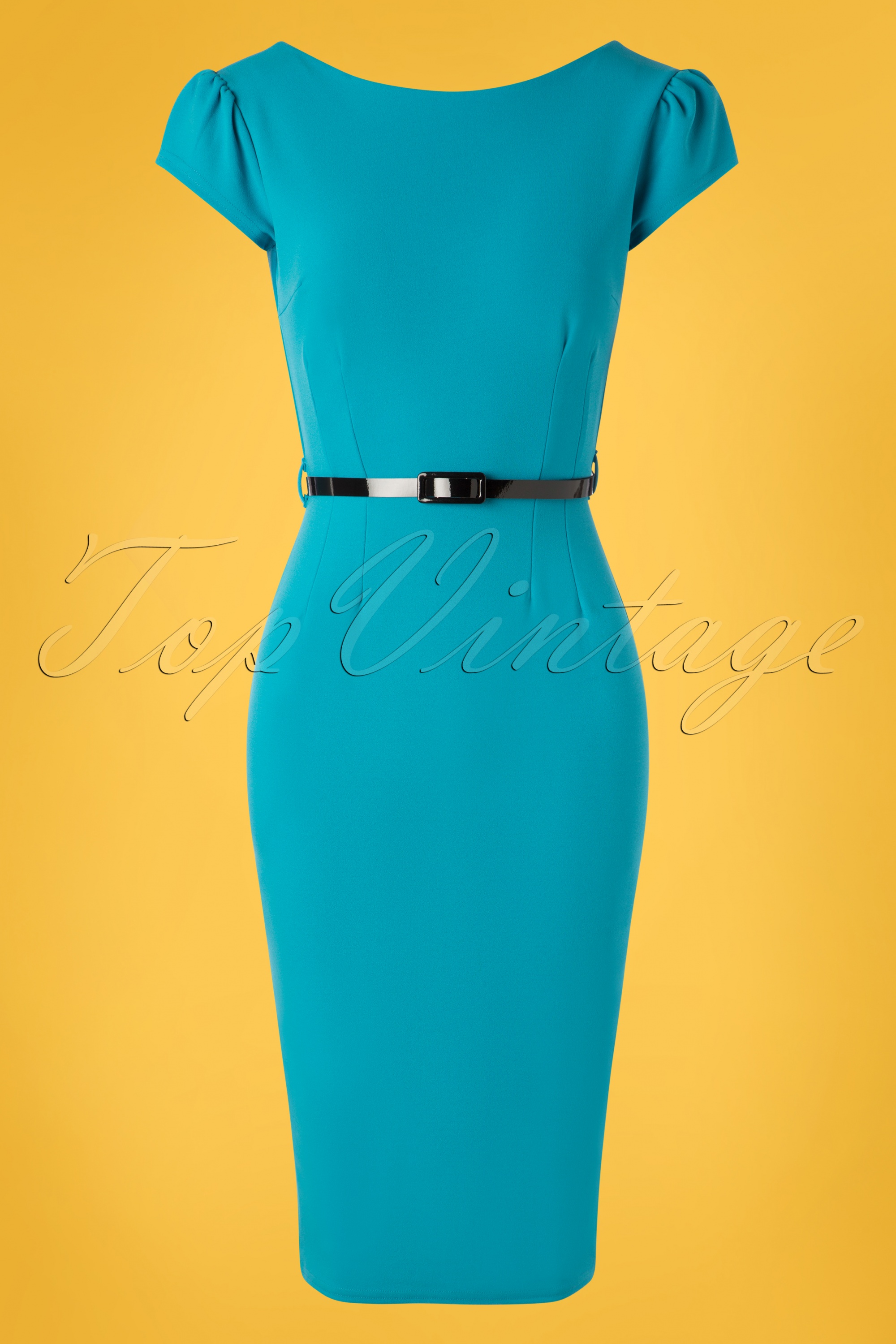 Vintage Chic for Topvintage - Tina penciljurk in blauw 2