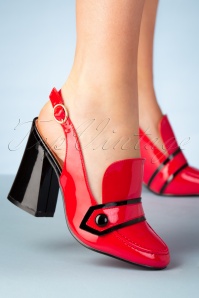 Banned Retro - 60s Habana Patent Pumps in Red