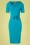 Vintage Chic for Topvintage - 50s Jennifer Pencil Dress in Aqua Blue 2