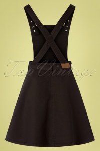 Bunny - 50s Dakota Pinafore Dress in Black 3