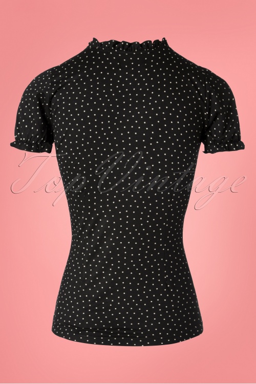 King Louie - Celia Little Dots-blouse in zwart 4