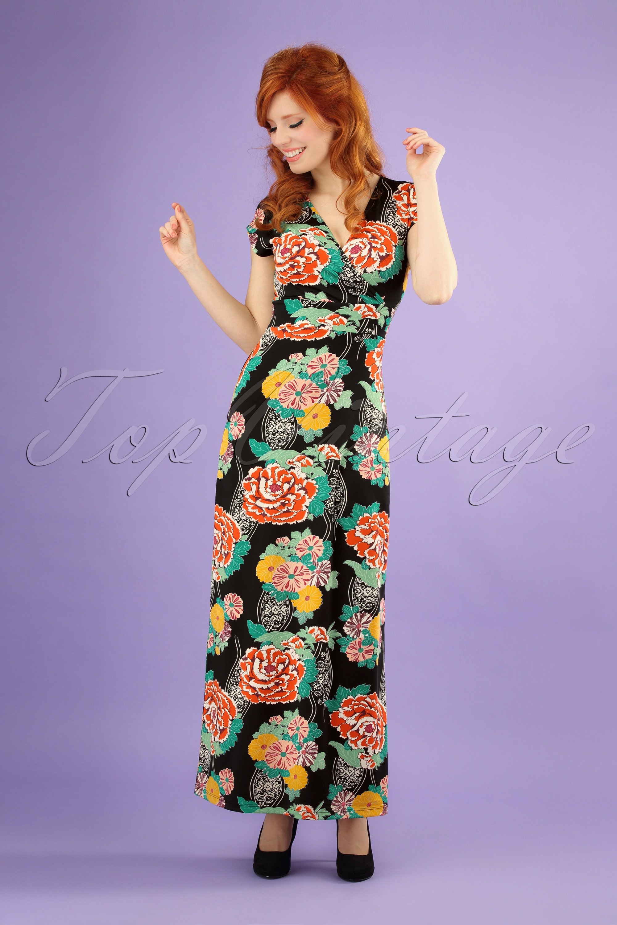 King Louie - Lot Mai Tai maxi-jurk in zwart