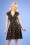 Topvintage Boutique Collection - Lynne Swing-Kleid mit Blumenmuster in Schwarz