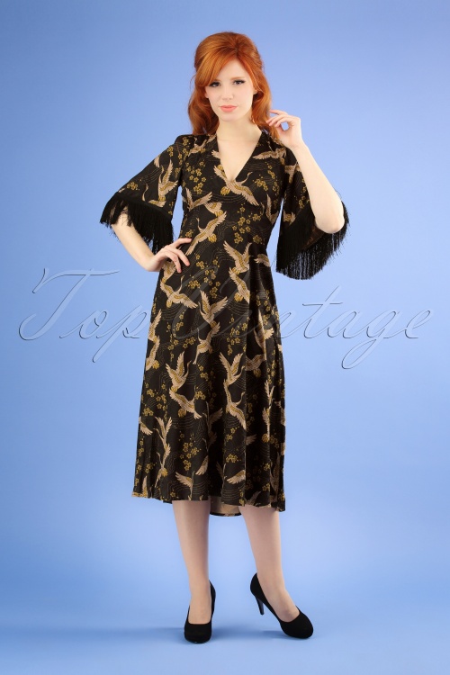 Traffic People - 70s Rosie After The Rain Dress in Black