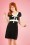 Vintage Chic for Topvintage - 60s Terri A-Line Dress in Black and Ivory