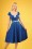 50s Cindy Bow Swing Dress in Royal Blue