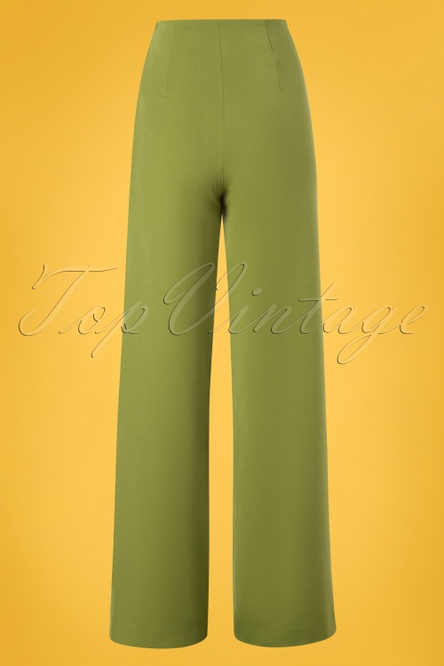 Very Cherry - 40s Marlene Pants in Olive Green 3