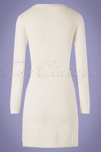 Banned Retro - Katie Long Cardigan in Creme 2