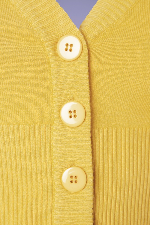 Banned Retro - 50s Overload Cardigan in Yellow 4