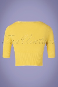 Banned Retro - 50s Overload Cardigan in Yellow 3
