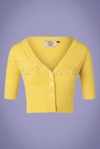 Banned Retro - 50s Overload Cardigan in Yellow 2