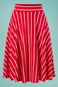 Blutsgeschwister - Logo Stripes Skirt Années 60 en Rouge 2