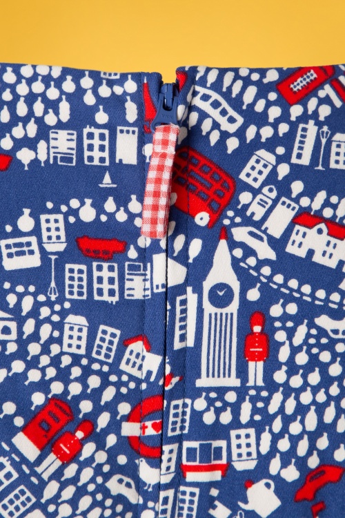 Blutsgeschwister - Petite And Oho-jurk in Big City Life Blue 5