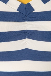 Blutsgeschwister - 50s Logo Stripes T-Shirt in Wander Blue 3