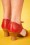 Miz Mooz - 40s Tully Leather Shoe Booties in Red and Ivory 3