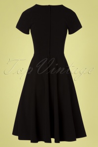 Collectif Clothing - 50s Norah Swing Dress in Black 5