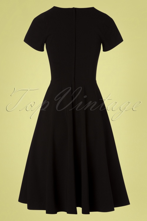 Collectif Clothing - 50s Norah Swing Dress in Black 5