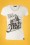 Rebel Queen T-shirt Années 50 en Blanc Cassé