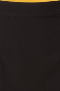 Collectif Clothing - Polly Plain Pencil Skirt Années 50 en Noir 4