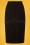 Collectif Clothing - Polly Plain Pencil Skirt Années 50 en Noir 3