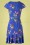 Yumi - 60s Fay Frill Hem Bouquet Dress in Lavender Blue 3