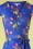 Yumi - 60s Fay Frill Hem Bouquet Dress in Lavender Blue 4