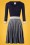 Yumi - Michelle Knitted Pleated Stripes Dress Années en Bleu 2