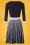 Yumi - Michelle Knitted Pleated Stripes Dress Années en Bleu 5