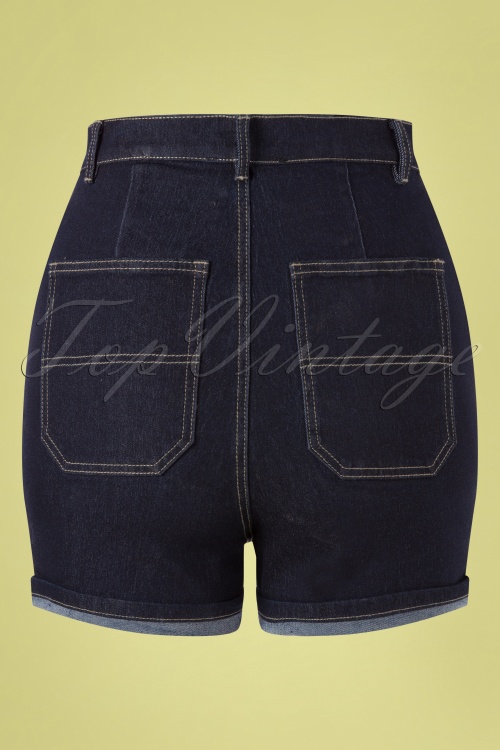 Collectif Clothing 27629 Lily Denim Shorts 20190214 004W