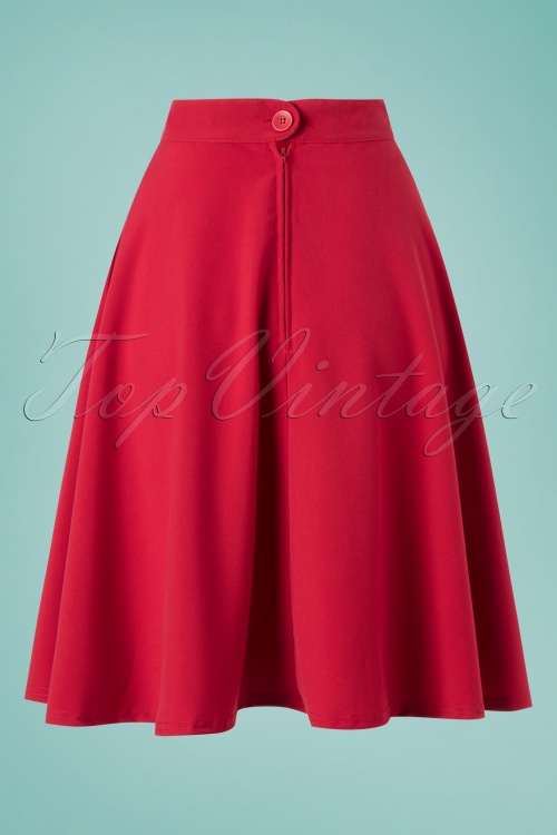 Steady Clothing - Be Still My Heart Thrills Swing Skirt Années 50 en Rouge 4