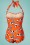 Girl Howdy - Parasol One Piece Swimsuit Années 50 en Orange 4