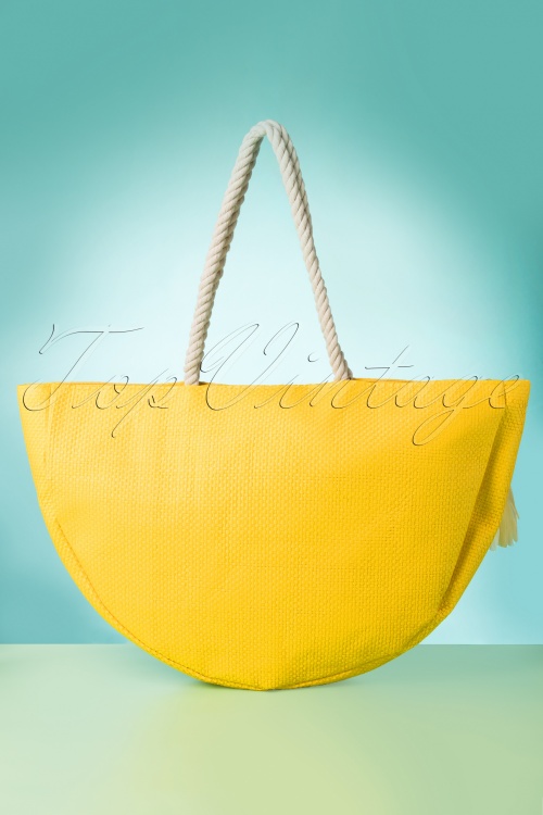 Amici - 50s Citrus Tote Bag in Yellow 4