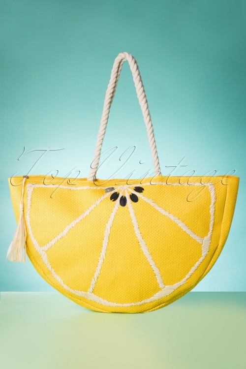 Amici - Citrus Tote Bag Années 50 en Jaune