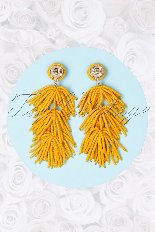 Day&Eve by Go Dutch Label - 70s Sunshine Earrings in Honey Yellow 3