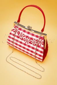 Ruby Shoo - 60s Mendoza Check Handbag in Red 5